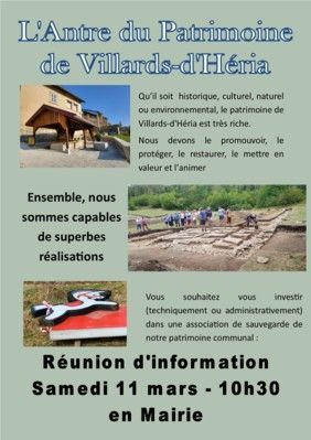 Association de Sauvegarde du patrimoine du village - Réunion d'information