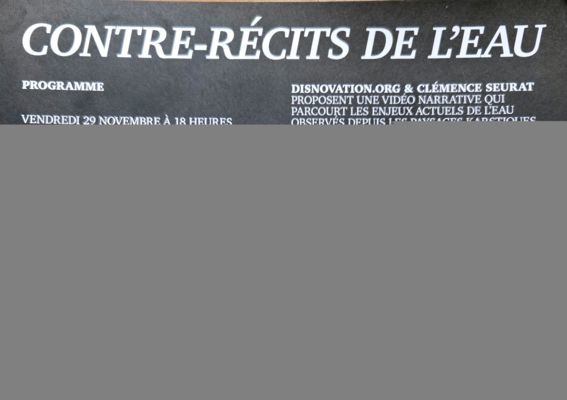 Contre récits de l'eau : une œuvre et un parcours karstique les 29 et 30 novembre 